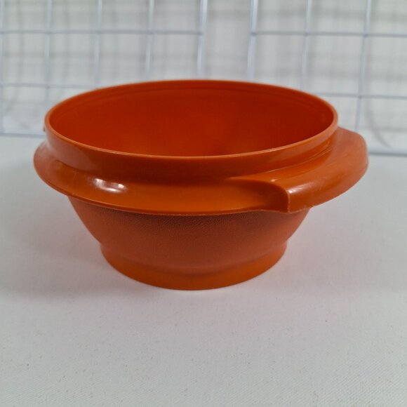 Vintage Collectible Tupperware #886 Servalier Bowl Orange No Lid D 4.75 x H 4 In - Picture 5 of 10
